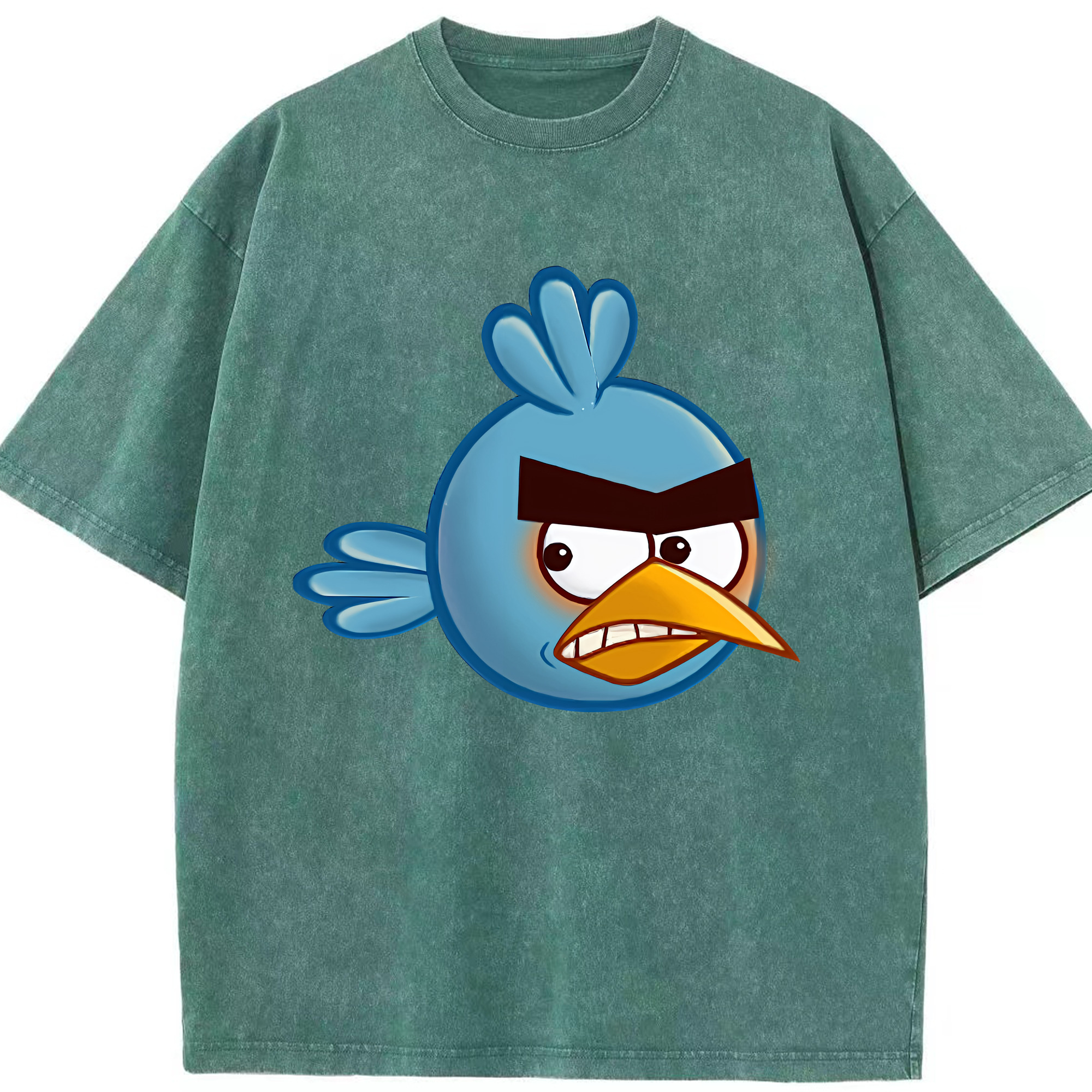 （画像用） Angry Birds アングリーバード 綿100% ヴィンテージ風 半袖Tシャツ（フロントプリント）